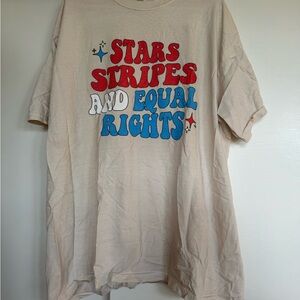 Graphic Tee with Stars and Stripes Design